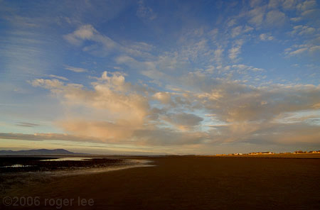 Library stock photo Allonby beach west Cumbria, UK